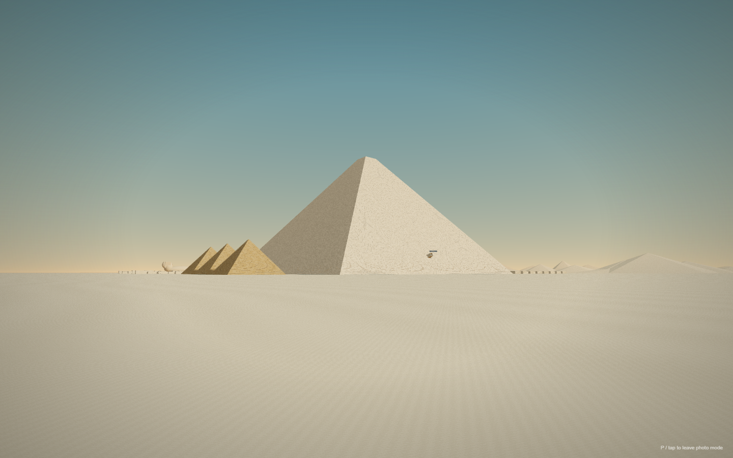 The stone-built Great Pyramid above the Giza plateau